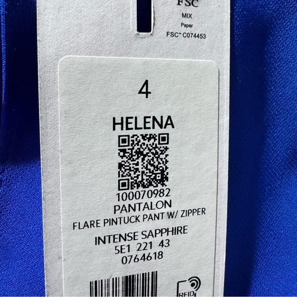 Dynamite Helena Flared Hi Waist Sapphire Blue Pants Size 4 NWT Brand New - Picture 9 of 12